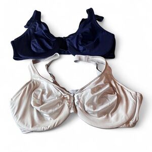 Warner’s Nylon All You Need  Bra Set Cones in Navy & Pale Nude 38D